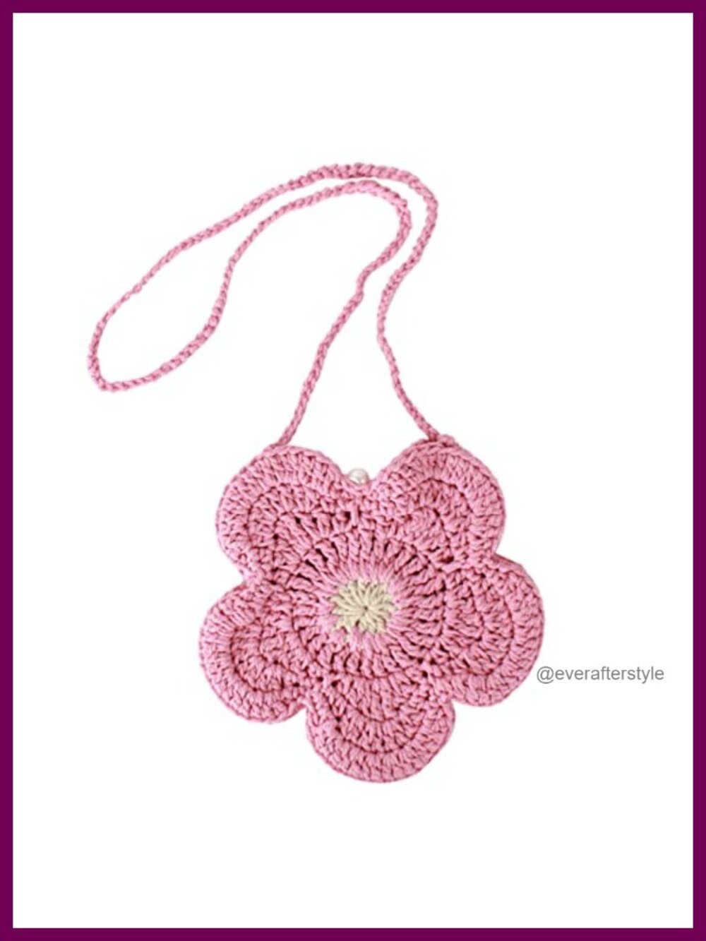 Mini Flower Crochet Crossbody Shoulder Bag Handbag Coin Purse Boho
